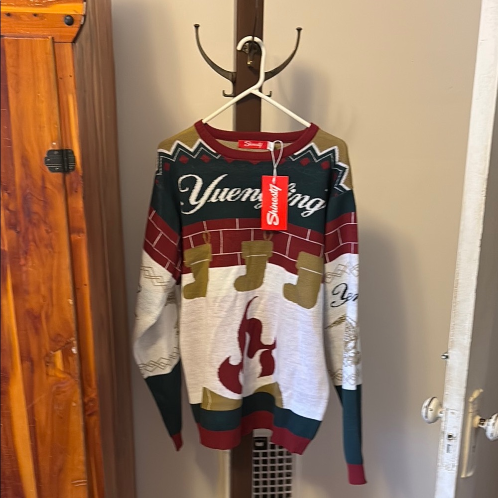 NWT Shinesty Yuengling Christmas sweater L